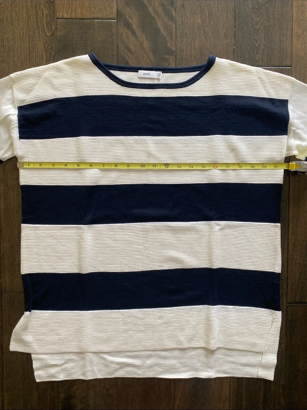 Vince Cashmere Blend Stripe Crew Sweater